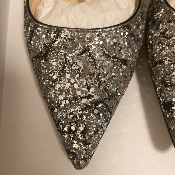 Jimmy Choo Abel silver and valet pink sparkle shoes. - Picture 4 of 12
